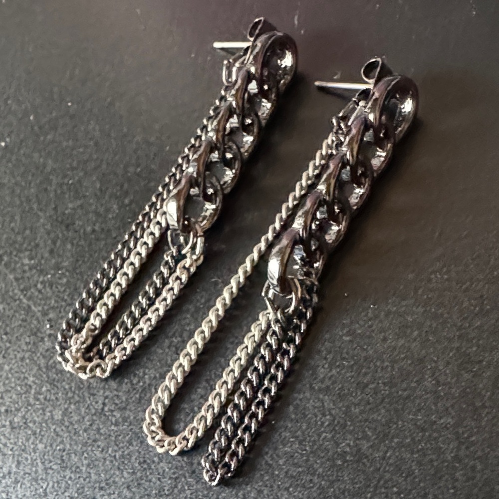 Silver Chain Earrings